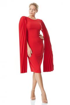 Picture of CREPE OPEN SLEEVE PARTY DRESS